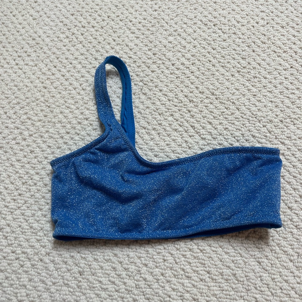 Triangl Blue Glitter Swimwear Top